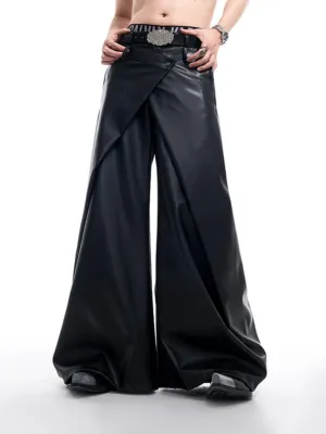 【24s Dec.】Double Pleated Heavy Leather Pants