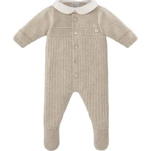 Baby Boys Beige Knitted All In One