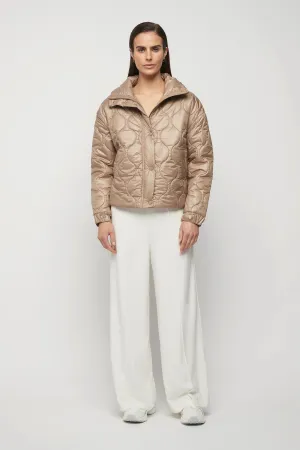 Maxwell Quilted Bomber Jacket in Cornstalk