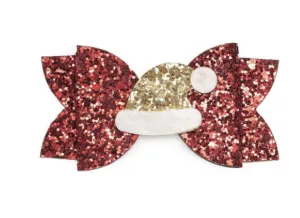 Sweet Wink Girls Santa Bow Hair Clip