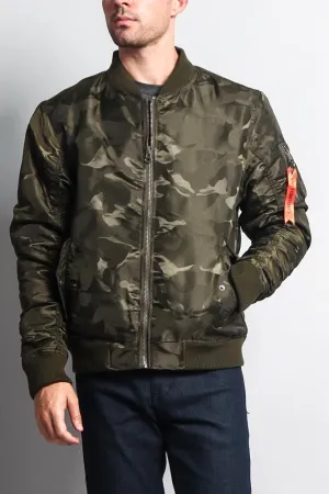 Tonal Camo Bomber Flight Jacket