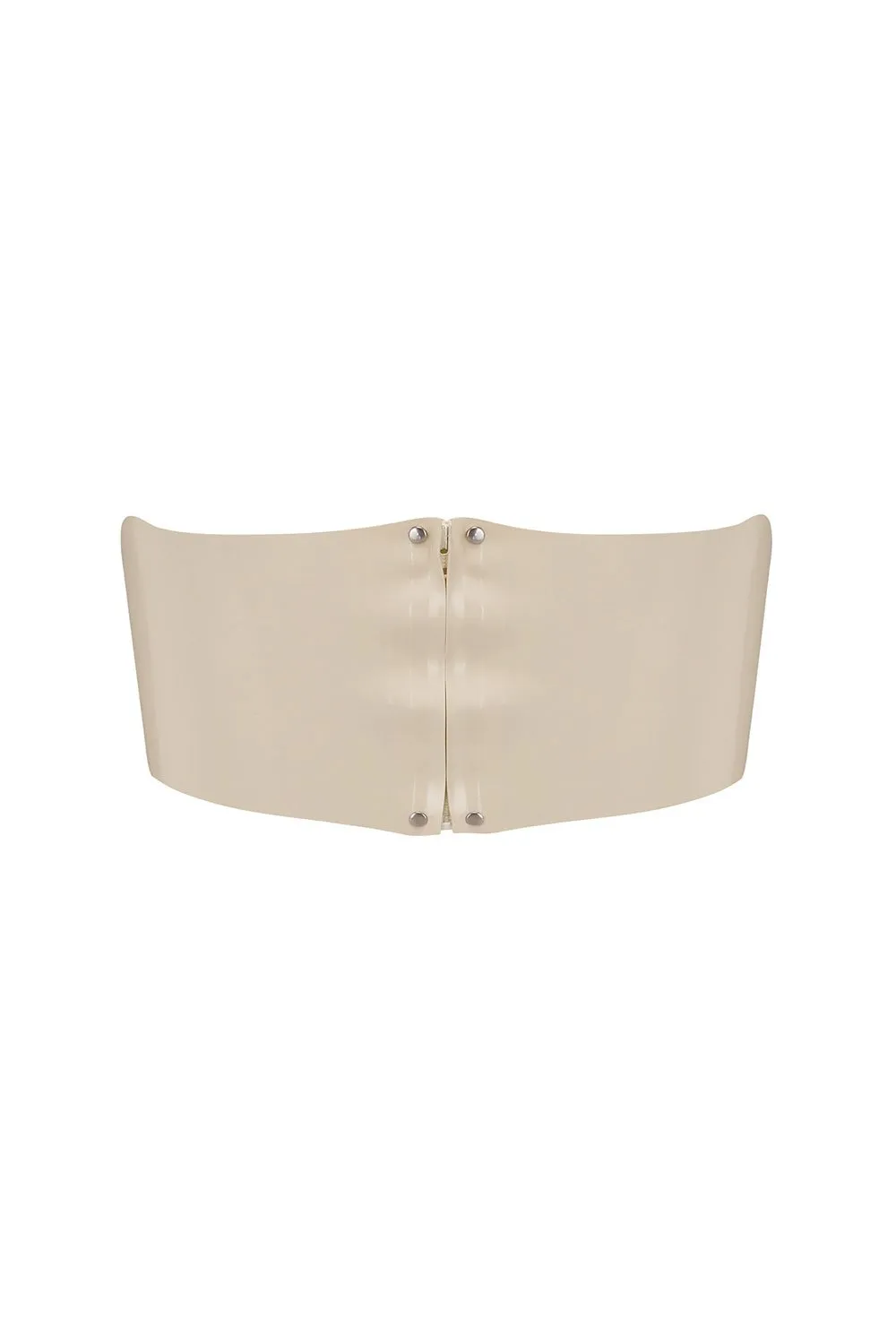 White Ivory Latex Bandeau Crop Top